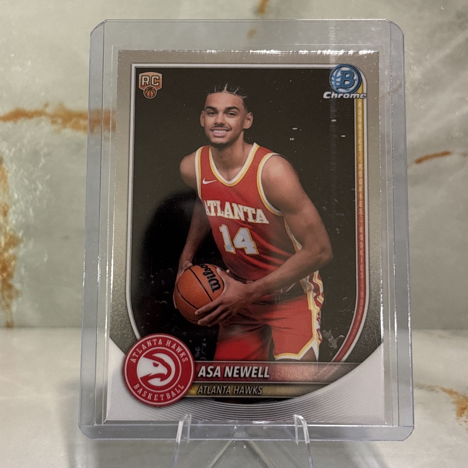 2025-26 Bowman Basketball CHROME BCV-23 Asa Newell, Atlanta Hawks RC