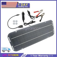 12v Trickle Charger 30w Solar Panel Battery Charger Kit Maintainer Boat Car Rv