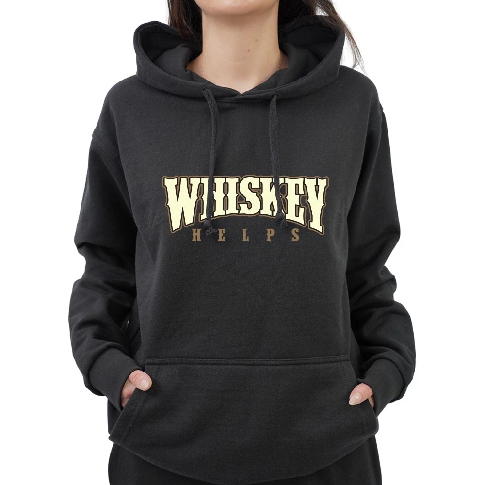Funny Whiskey Helps Drunk Drinking Alcoholic Alcohol Novelty Hoodie