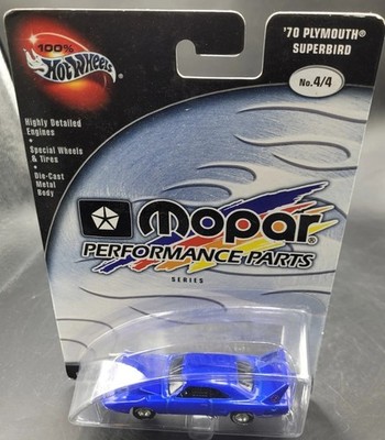 100% Hot Wheels 70 Plymouth Superbird Blue Mopar Performance Real Riders 4/4