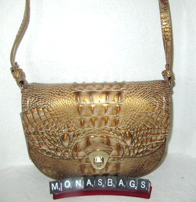 Brahmin Portia Driftwood Leather Melbourne Crossbody Bag NWT $265
