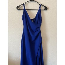 Windsor Dress Royal Blue High Slit Dress Size S