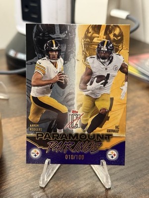 2025 Topps Signature Paramount Pairings  Aaron Rodgers DK Metcalf #PP-19 10/100