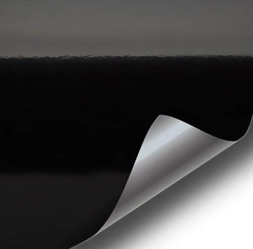 Black High Gloss Realistic Paint-Like Microfinish Vinyl Wrap Roll XPO Air Releas