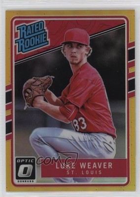 2017 Donruss Optic Rated Rookies Gold Prizm 9/10 Luke Weaver #52 Rookie RC 1cc7