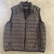 Hawke & Co Duck Downs Puffer Vest Lightweight Packable Men Sz Large Outdoor Gray