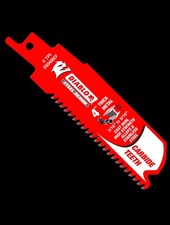 DIABLO DS0408CF 4" Carbide Reciprocating Saw Blade 8TPI Steel Demon Swiss made