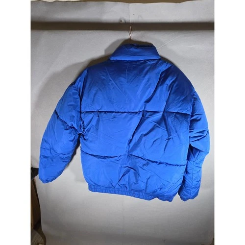 Forever 21 Men x Pantone Blue Puffer Jacket Quilted Full Zip Coat Large image 2