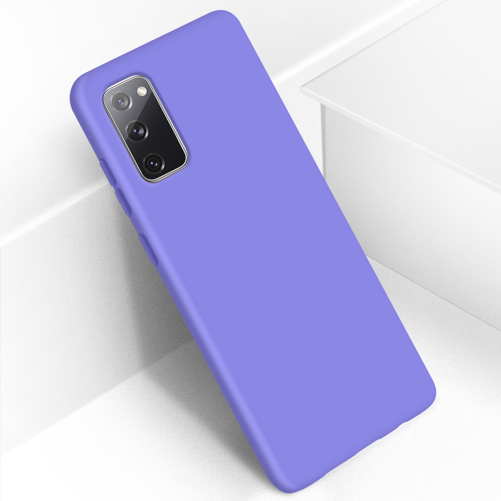 Coque Galaxy S20 FE silicone semi-rigide violet mat avec protection antichoc