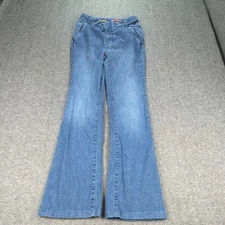 Pilcro Jeans Womens 27 Blue Kit High Rise Wide Leg Utility Trouser Stretch