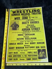 Replica Wrestling Event Poster CWA Adrian Street Dusty Rhodes 11x16 Florida