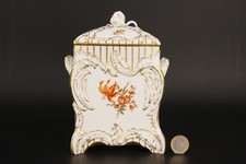 KPM Berlin frühe Keksdose Knasterkasten Gold & Blumenbuquett 1. Wahl #K4