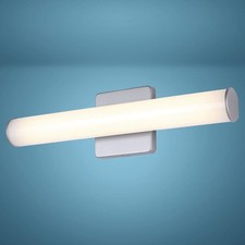 18" Brushed Nickel Selectable Lumen LED Vanity Light w/ White Polycarbonate Lens