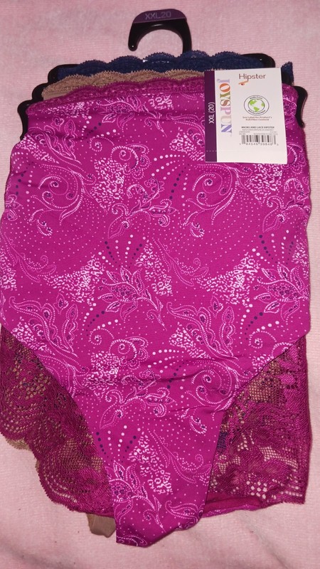 NEW Joyspun Women's Nylon and Lace Hipster Panties 3-Pack Size 20-XXL Multicolor