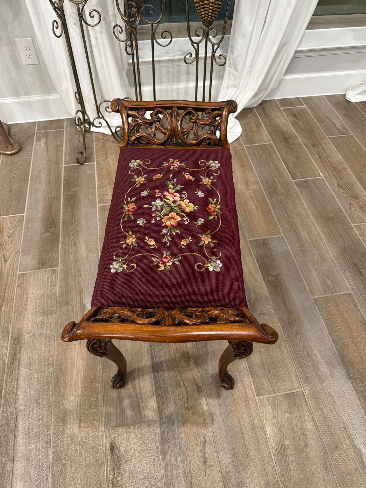 Louis XV style vintage bench from early 1900