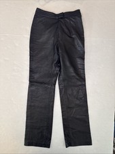 Vintage Women s Genuine Leather Pants Black Size 4 Alegre by Adler