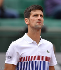 Men's Lacoste 2017 French Open Novak Djokovic Polo Shirt White / Multi size M 