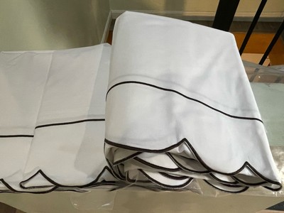 $750 Matouk Italy New F/Q Duvet Cover Butterfield 500TC Percale Dark Chocolate