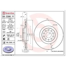 2x Brembo Scheibenbremse 26057975 vorne 3C0615301C 3C0615301D 5QN615301A
