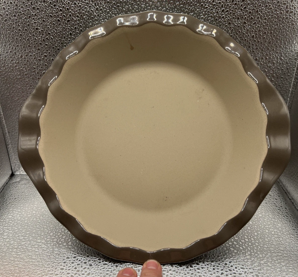 Pampered Chef Family Heritage Stoneware Deep Dish Pie Plate 9” #1211