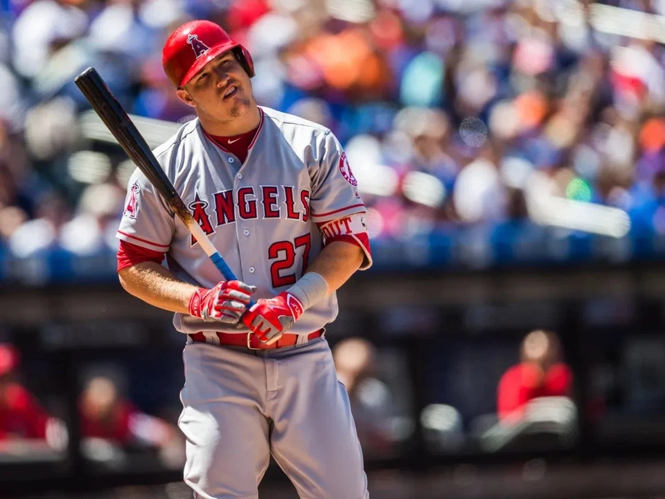 Mike Trout Majestic Authentic 2012-2015 Gray Jersey Size 44 Angels ALL STITCHED - Image 2 of 4