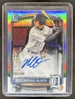 2025 Bowman Draft Michael Oliveto Chrome Auto Refractor 1st #/499 Tigers