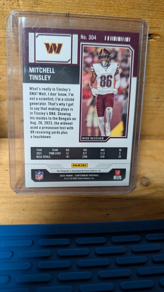 2023 MITCHELL TINSLEY Contenders Rookie Ticket RC Auto MIDFIELD! 19/50 - Image 2 of 3