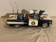 Tin Friction Police Patrol Chevrolet Impala MG Car Nomura Haji Japan au-33