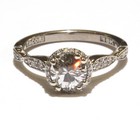 GIA Tacori 18k white gold 1.18ct round diamond halo engagement band ring Natural — photo 4