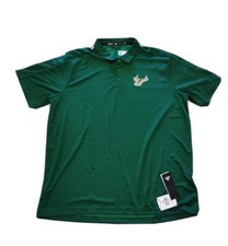 Adidas USF South Florida Bulls New Mens Green Short Sleeve Polo Shirt