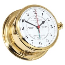 Schatz Royal Schiffsuhr mit Tidenanzeige Messing Stille Uhr 480cia 180mm