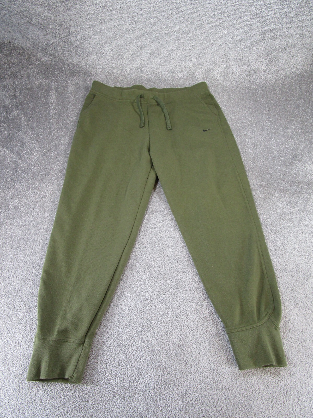 Nike Joggers Mens XL DriFit Green Cotton Blend Drawstring *-image
