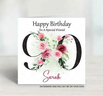 FORGETMEKNOT CARDS Personalised 90th Birthday Card Gran Grandma Nan Sister Friend Mum Mother Aunty