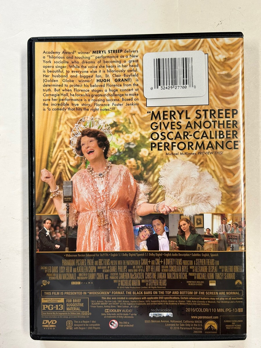 Florence Foster Jenkins , New DVD ( Plastic Removed From Case ) | eBay