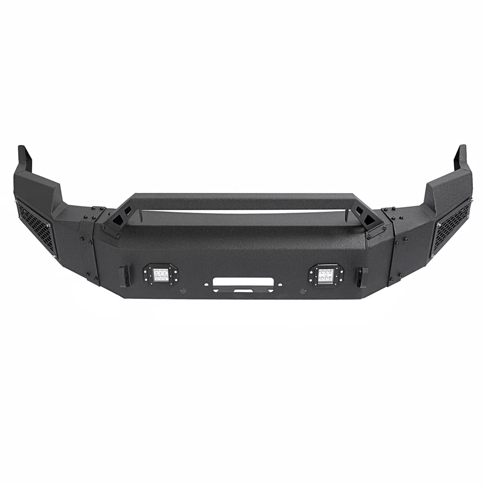 For Dodge Ram 1500 2009-2012 Front Steel Bumper Assembly w/ Winch Plate w/ LED - Image 2 of 4