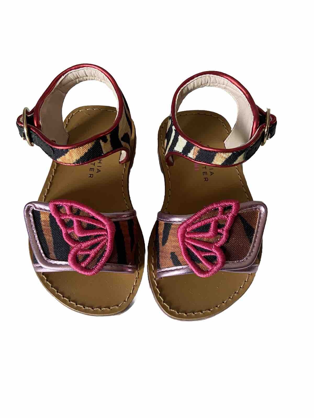Sophia Webster Mini Baby Girls Butterfly Sandals Tiger Fuchsia Size 23 $189