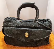 Diane Von Furstenberg Logo DVF Overnight Carry-on Bag Black Vintage Logo Medium