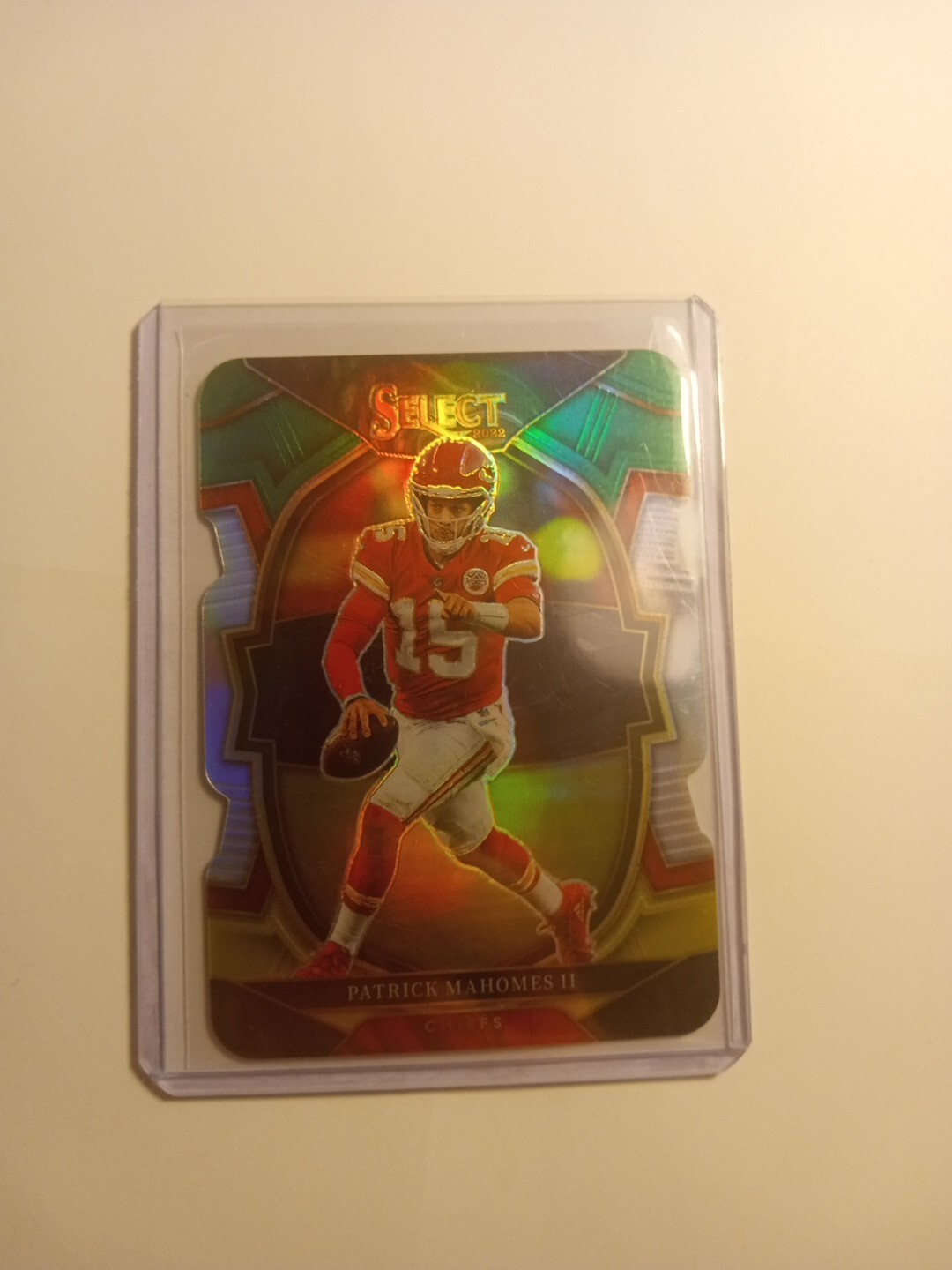 2022 Select Prizm Green and Yellow Die Cut #20 Patrick Mahomes II