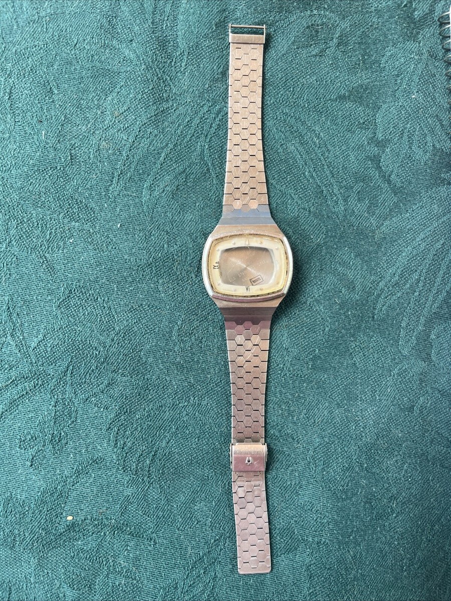 Vintage Bulova N9 Automatic Case ,Bulova 970/8 Stainless Steel Strap Used