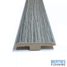 Solid MDF Laminate Threshold Strip Door Bar Texas Grey Oak Colour 3 Profiles 