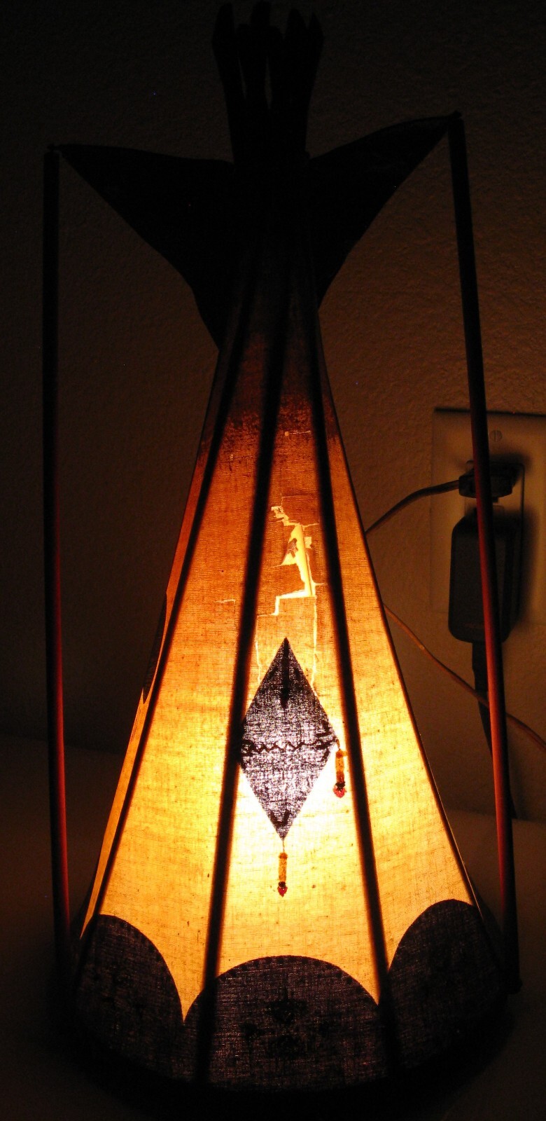 Antique Tepee Lamp Hand Made By Indian Mission Crafts Club Macy NE