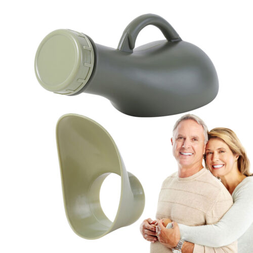 Urinals for Men Spill Proof 32oz/1000mL Portable Urine Bottle Bed Pan with Lid