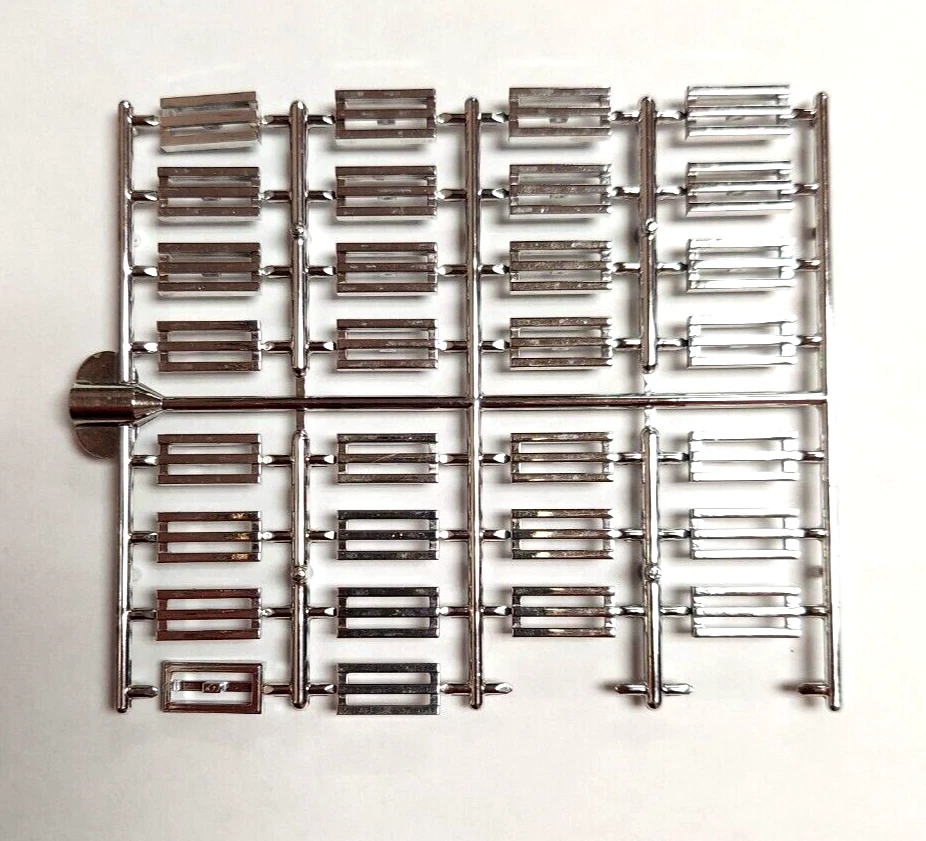 Legoland Town Lego City Prototipo - Cromo Plata 1x2 Rejilla Azulejos Fábrica Sprue Foto 2 de 4