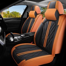 Nappa Leather Waterproof Car 5 Seat Cover Full Set Front Rear Interior Protector