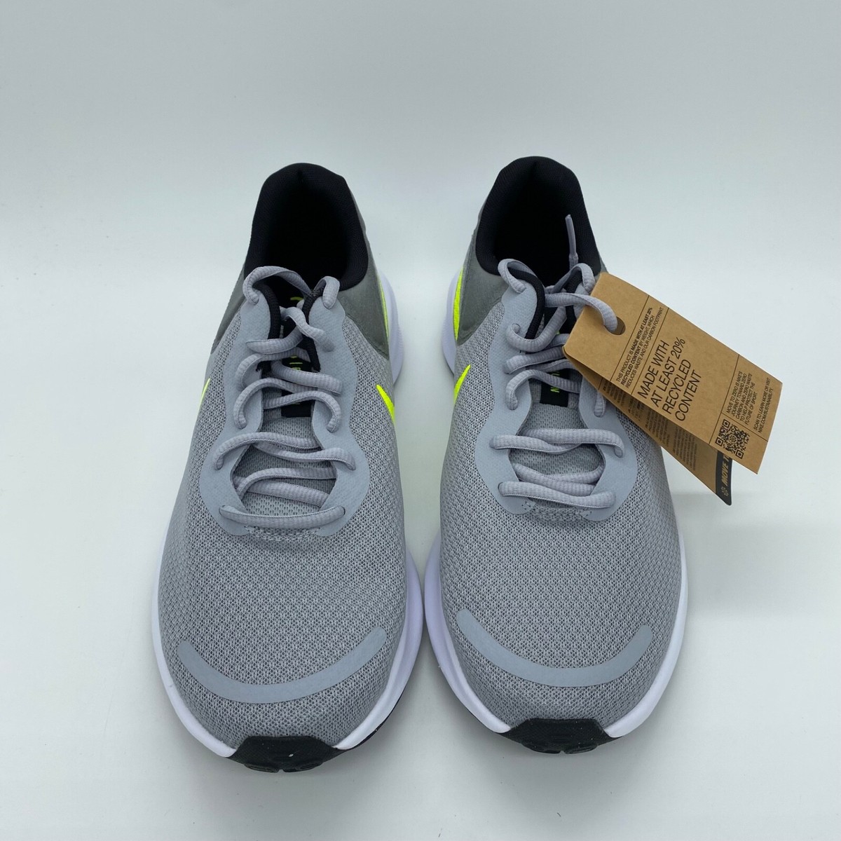 Nike Men's Revolution Running Shoes Casual Wolf Gray Volt Yellow