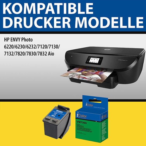2er-Set recycled Tintenpatronen für HP, C2P05AN, 62XL, black - Bild 3 von 4