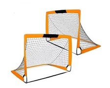 Soccer Goal Set of 2 Size 4'x3' Portable Foldable Soccer Nets Carry Bag for