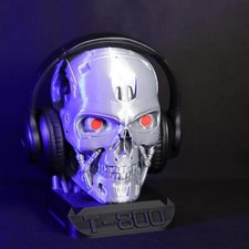 Terminator Endoskeleton Headphone Holder Unique Gamer Gift Idea Sci-Fi Decor
