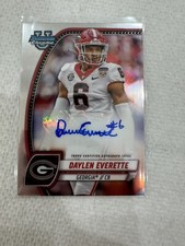2024 Bowman Chrome University Football  AUTO Daylen Everette Georgia SUPERSTAR