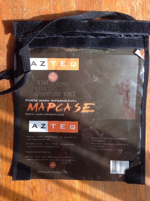 AZTEQ Land Navigation Map Case, Weather Resistant ~ 12''X11'' ~ Hiking ~ Off Grid